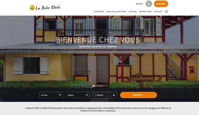 Apercu Site Officiel Appart'hôtel Belle Etoile